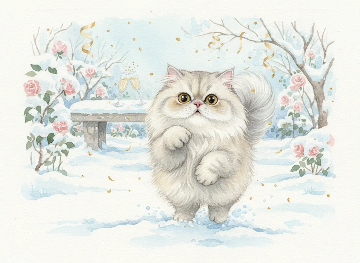 Persian watercolor calendar month 1